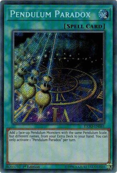 Pendulum Paradox trading card from Extreme Force Pendulum Paradox - Extreme Force YuGiOh trading card