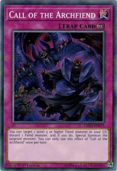 Call of the Archfiend trading card from Extreme Force Call of the Archfiend - Extreme Force YuGiOh trading card