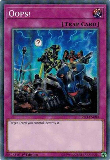 Oops! trading card from Extreme Force Oops! - Extreme Force YuGiOh trading card