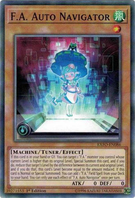 F.A. Auto Navigator trading card from Extreme Force F.A. Auto Navigator - Extreme Force YuGiOh trading card