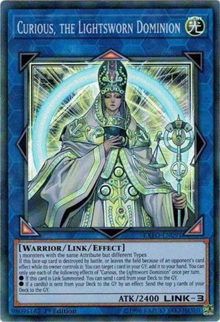 Curious, the Lightsworn Dominion - Extreme Force YuGiOh trading card