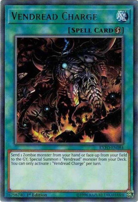 Vendread Charge trading card from Extreme Force Vendread Charge - Extreme Force YuGiOh trading card