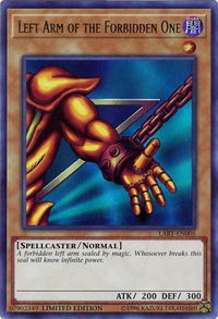 Left Arm of the Forbidden One - The Lost Art Promotion (LART) #LART-EN005 - Ultra Rare YuGiOh Trading Card