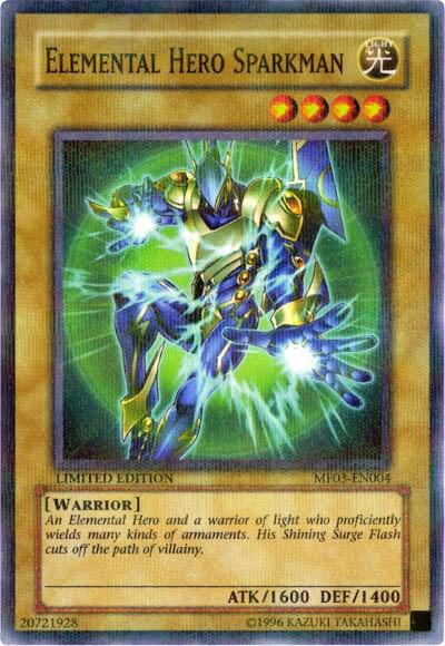 Elemental HERO Sparkman - Mattel Action Figure Promos: Series 3 YuGiOh trading card