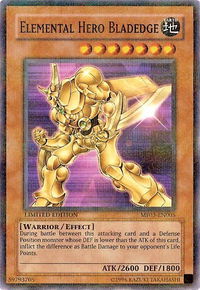 Elemental HERO Bladedge - Mattel Action Figure Promos: Series 3 (MF03) #MF03-EN005 - Rare YuGiOh Trading Card