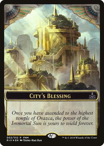 City's Blessing // Elemental Double-Sided Token - FNM Promos (FNM) #2 - Promo Magic: The Gathering Trading Card