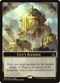 City's Blessing // Elemental Double-Sided Token - FNM Promos (FNM) #2 - Promo Magic: The Gathering Trading Card