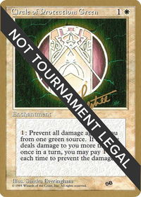 Circle of Protection: Green - 1996 Bertrand Lestree (4ED) (SB) - World Championship Decks (WCD) #bl16sb - Special Magic: The Gathering Trading Card