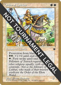 Order of Leitbur (Female) - 1996 Bertrand Lestree (FEM) - World Championship Decks (WCD) #bl16a - Special Magic: The Gathering Trading Card