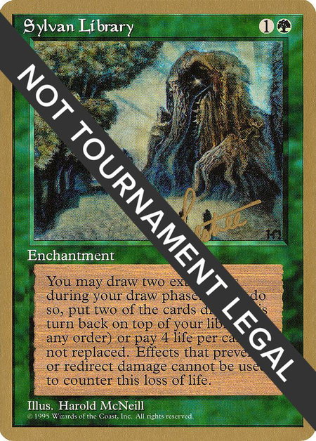 Sylvan Library - 1996 Bertrand Lestree (4ED) - World Championship Decks Magic: The Gathering trading card