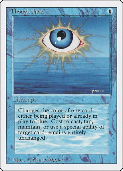 Thoughtlace trading card from Revised Edition Thoughtlace - Revised Edition Magic: The Gathering trading card