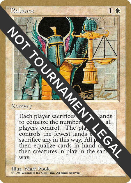Balance - 1996 Mark Justice (4ED) - World Championship Decks Magic: The Gathering trading card