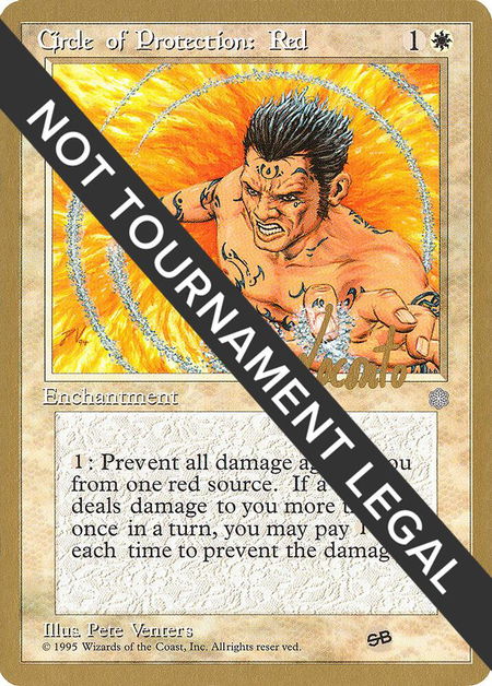 Circle of Protection: Red - 1996 Michael Loconto (ICE) (SB) - World Championship Decks Magic: The Gathering trading card