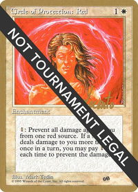 Circle of Protection: Red - 1996 Michael Loconto (4ED) (SB) - World Championship Decks (WCD) #ml17sb - Special Magic: The Gathering Trading Card