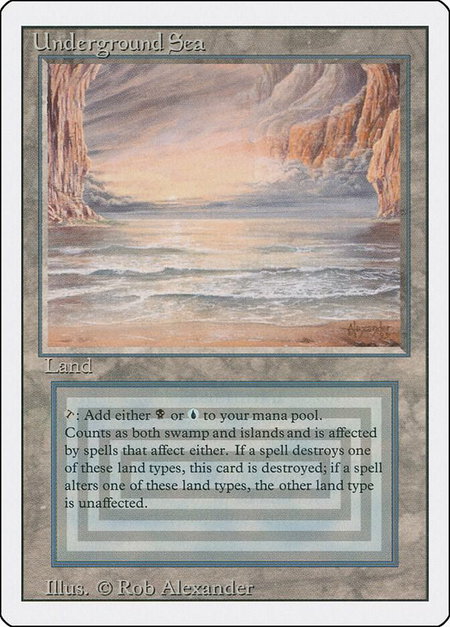 Underground Sea - Revised Edition Magic: The Gathering trading card