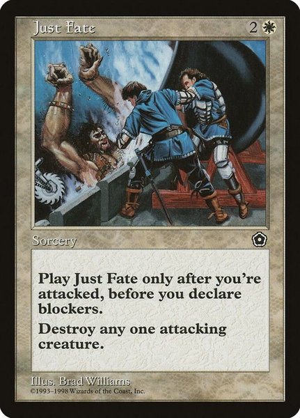 Just Fate trading card from Portal Second Age Just Fate - Portal Second Age Magic: The Gathering trading card