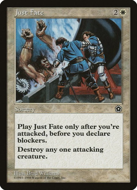 Just Fate - Portal Second Age Magic: The Gathering trading card