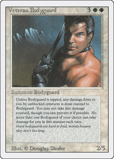 Veteran Bodyguard - Revised Edition Magic: The Gathering trading card