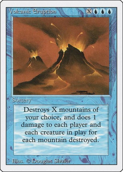 Volcanic Eruption trading card from Revised Edition Volcanic Eruption - Revised Edition Magic: The Gathering trading card