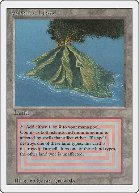 Volcanic Island - Revised Edition Magic: The Gathering trading card