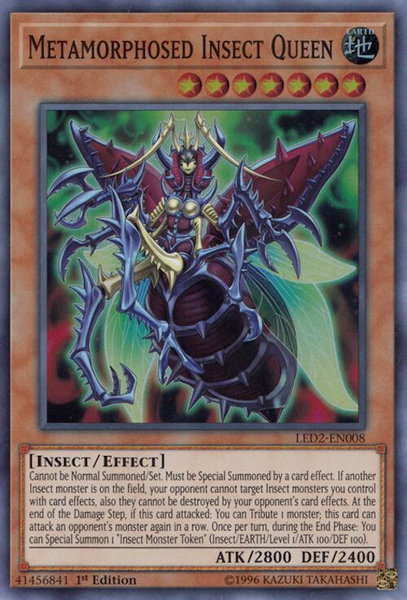 Metamorphosed Insect Queen trading card from Legendary Duelists: Ancient Millennium Metamorphosed Insect Queen - Legendary Duelists: Ancient Millennium YuGiOh trading card