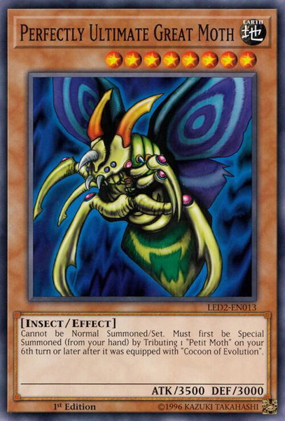 Perfectly Ultimate Great Moth trading card from Legendary Duelists: Ancient Millennium Perfectly Ultimate Great Moth - Legendary Duelists: Ancient Millennium YuGiOh trading card