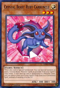 Crystal Beast Ruby Carbuncle - Legendary Duelists: Ancient Millennium (LDAM) #LED2-EN041 - Common / Short Print YuGiOh Trading Card