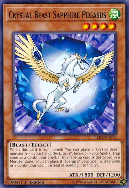 Crystal Beast Sapphire Pegasus - Legendary Duelists: Ancient Millennium YuGiOh trading card