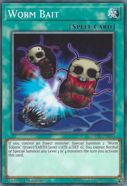 Worm Bait trading card from Legendary Duelists: Ancient Millennium Worm Bait - Legendary Duelists: Ancient Millennium YuGiOh trading card