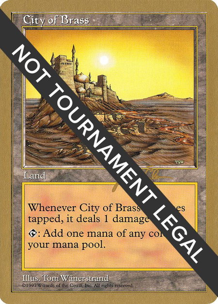 City of Brass - 1997 Jakub Slemr (5ED) - World Championship Decks Magic: The Gathering trading card