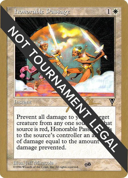 Honorable Passage - 1997 Jakub Slemr (VIS) (SB) - World Championship Decks Magic: The Gathering trading card