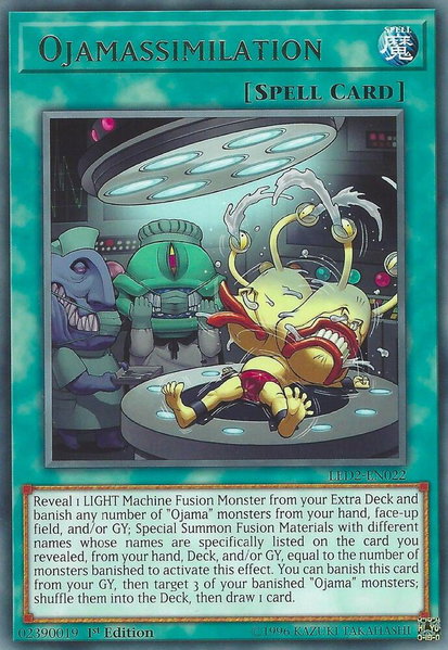 Ojamassimilation trading card from Legendary Duelists: Ancient Millennium Ojamassimilation - Legendary Duelists: Ancient Millennium YuGiOh trading card