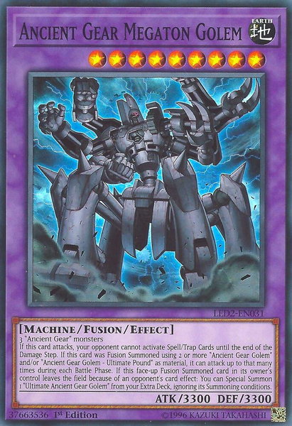 Ancient Gear Megaton Golem - Legendary Duelists: Ancient Millennium YuGiOh trading card