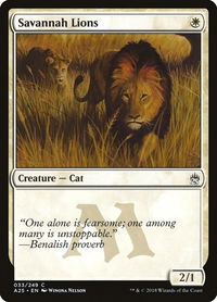 Savannah Lions - Masters 25 (A25) #33 - Common Magic: The Gathering Trading Card