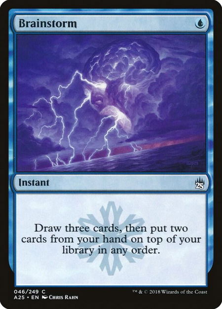 Brainstorm - Masters 25 Magic: The Gathering trading card