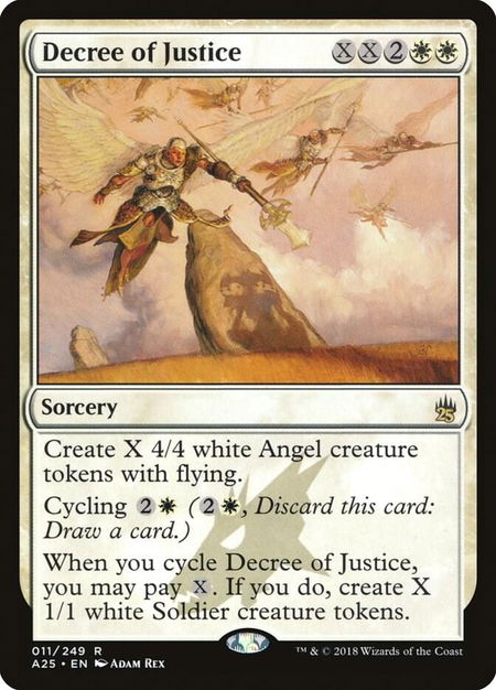 Decree of Justice - Masters 25 Magic: The Gathering trading card