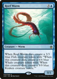 Reef Worm - Masters 25 (A25) #70 - Rare Magic: The Gathering Trading Card