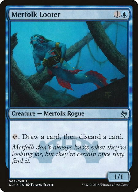 Merfolk Looter - Masters 25 Magic: The Gathering trading card