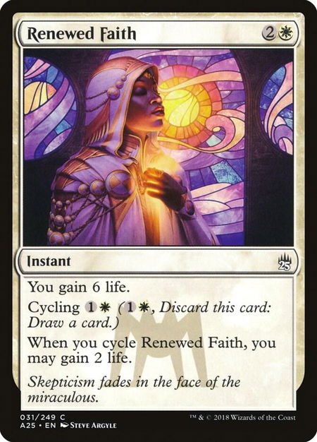 Renewed Faith - Masters 25 Magic: The Gathering trading card