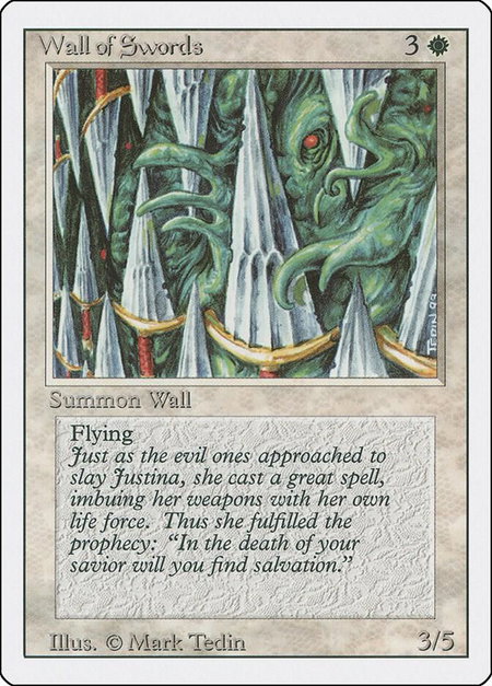Wall of Swords - Revised Edition Magic: The Gathering trading card