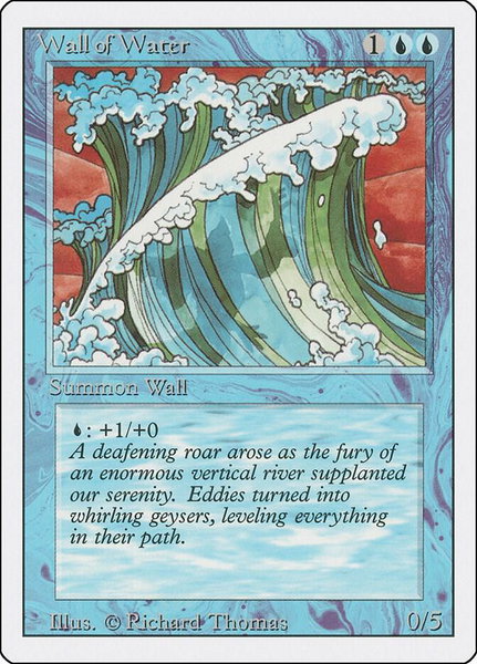 Wall of Water - Revised Edition Magic: The Gathering trading card