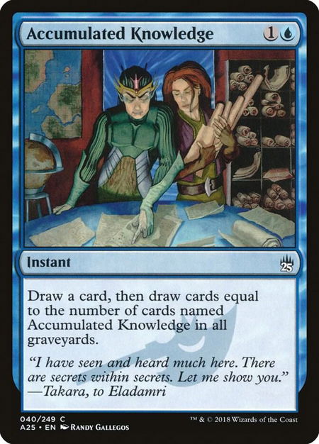Accumulated Knowledge - Masters 25 Magic: The Gathering trading card