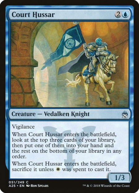 Court Hussar - Masters 25 Magic: The Gathering trading card
