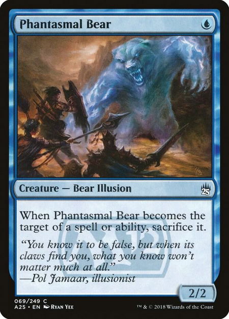Phantasmal Bear - Masters 25 Magic: The Gathering trading card