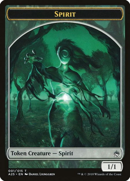 Spirit Token (001) - Masters 25 Magic: The Gathering trading card
