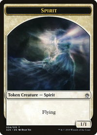 Spirit Token (004) - Masters 25 (A25) #4 - Token Magic: The Gathering Trading Card