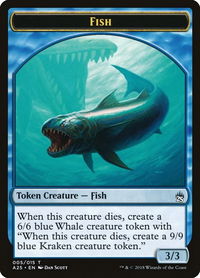 Fish Token (005) - Masters 25 (A25) #5 - Token Magic: The Gathering Trading Card