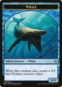 Whale Token (007) - Masters 25 (A25) #7 - Token Magic: The Gathering Trading Card