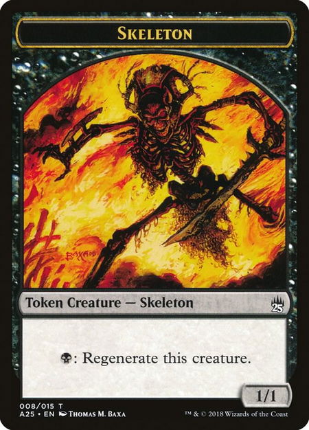 Skeleton Token (008) - Masters 25 Magic: The Gathering trading card