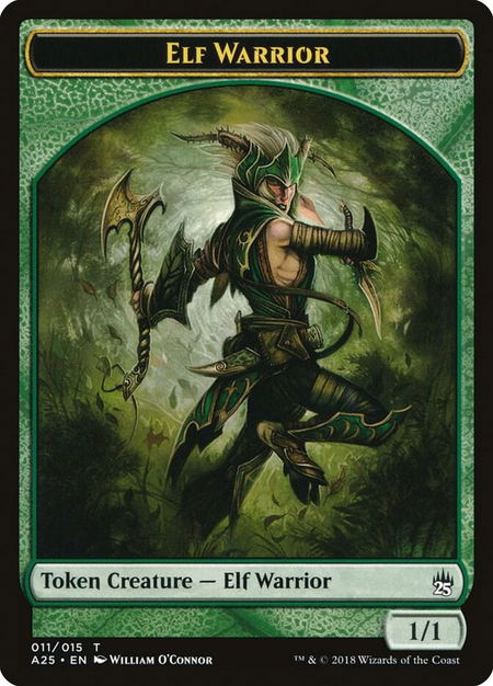 Elf Warrior Token (011) - Masters 25 Magic: The Gathering trading card
